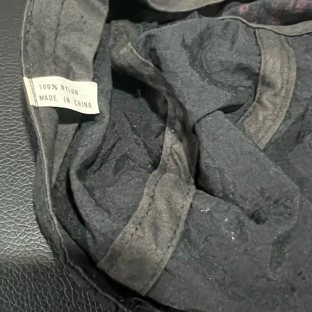 Vintage Bugle Boy Black Nylon Hat Cap 80s 90s Neon Pink - Picture 8 of 9